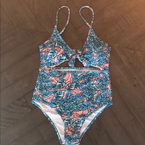 One piece cutout swim suit-new with tags